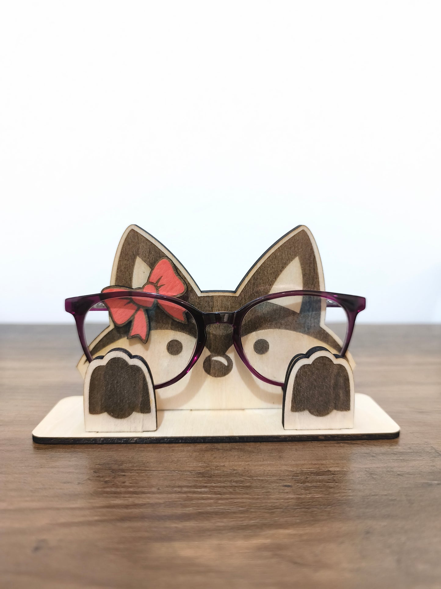 Support à Lunettes Enfant "Petit Renard" – Porte-lunettes rigolo en bois – Déco Chambre Enfant et Organisation Bureau