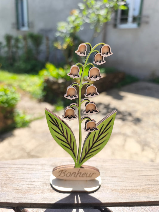 Brin de muguet en bois