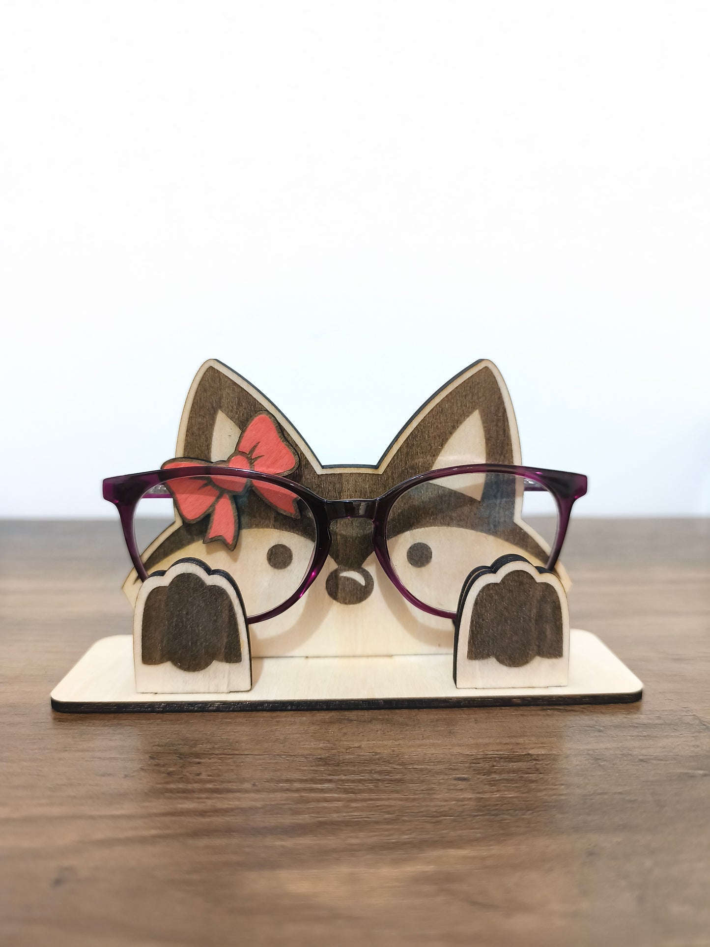Support à Lunettes Enfant "Petit Renard" – Porte-lunettes rigolo en bois – Déco Chambre Enfant et Organisation Bureau